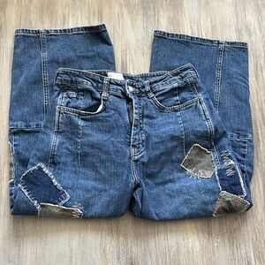 Pilcro Denim with Camouflage Patchwork